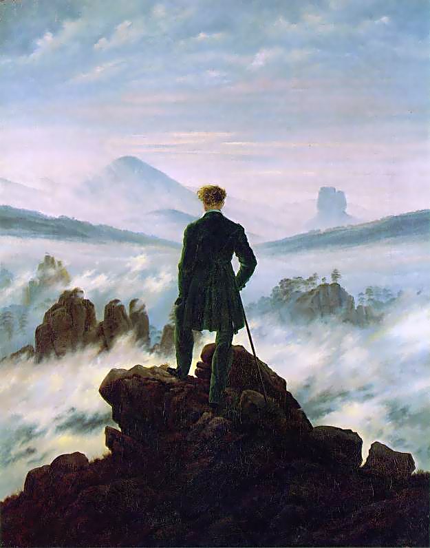 Il viandante sul mare di nebbia (1811) Caspar David Friedrich