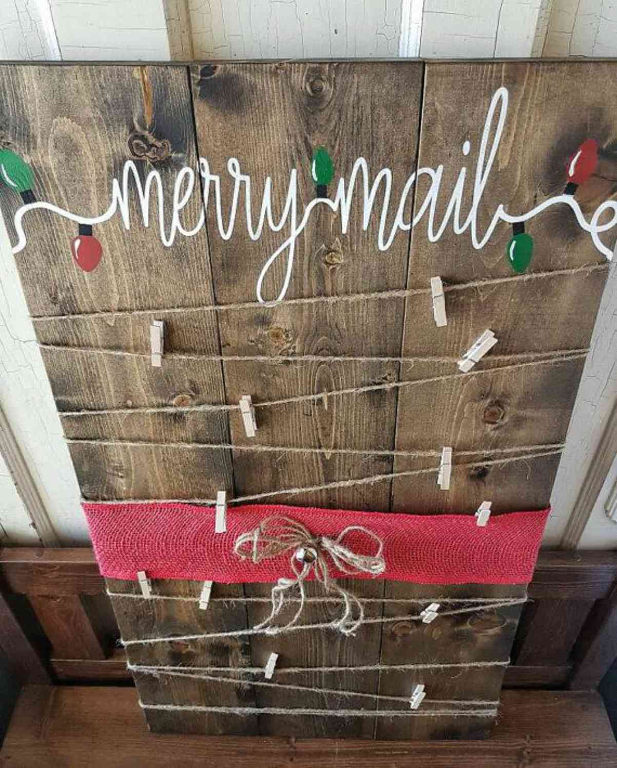 Riciclare il pallet per decorazioni natalizie 5