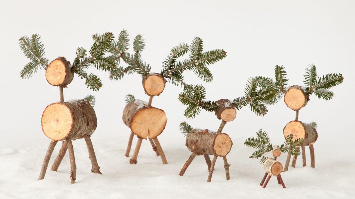 Primitives By Kathy Set 3 Decorazioni Natalizie In Legno - Peace Joy Noel - Con Glitter E Gancio