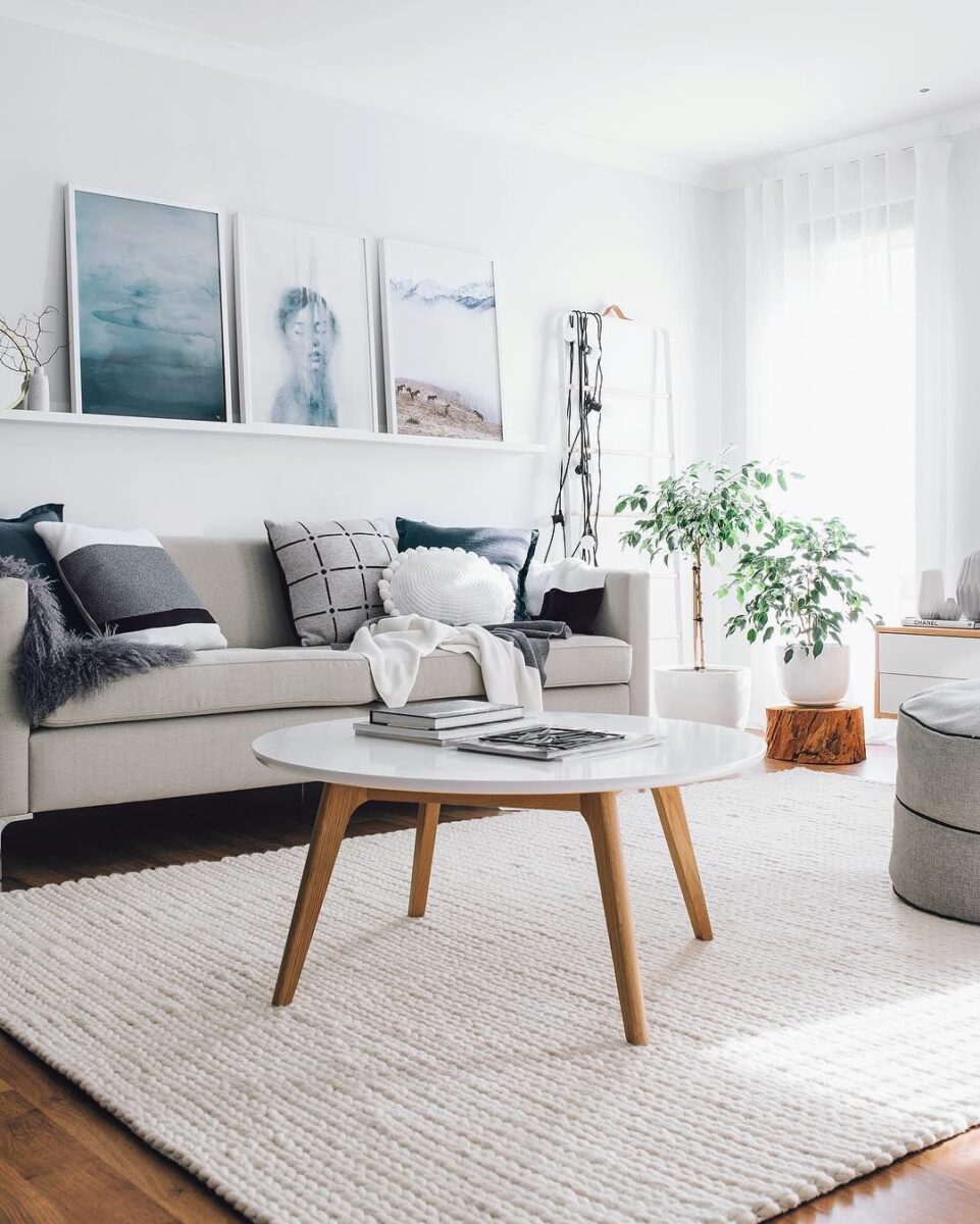 Galleria foto 'Tappeto per il soggiorno scandinavo: 10 idee e foto' - foto 4
