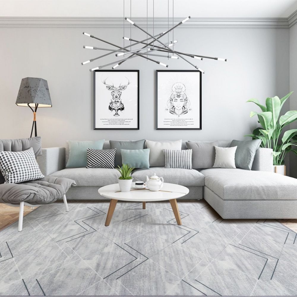 Galleria foto 'Tappeto per il soggiorno scandinavo: 10 idee e foto' - foto 6
