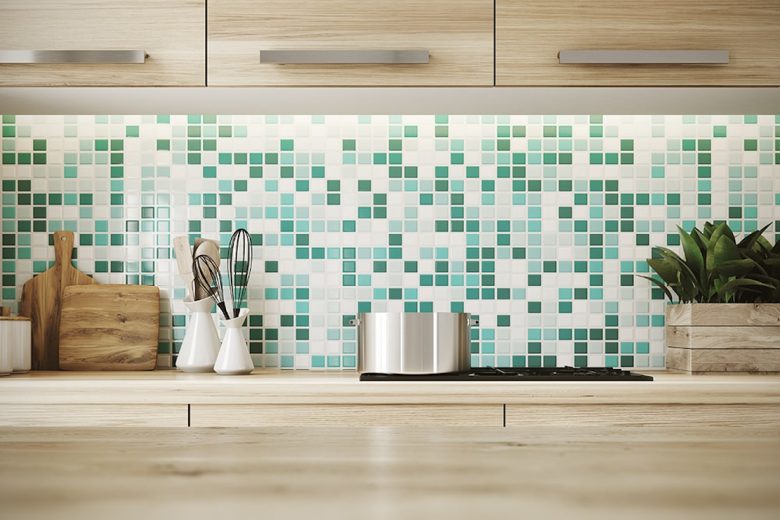 Paraschizzi Adesivo 3D Per Cucina E Bagno WalDecoo – 10 Fogli Effetto Piastrella 22,9x22,9 Cm – Facile Da Pulire