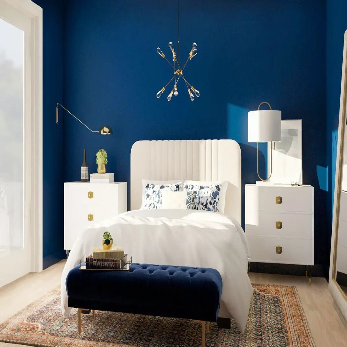 Galleria foto 'Camera da letto pareti color cobalto: 10 idee e foto' - foto 1
