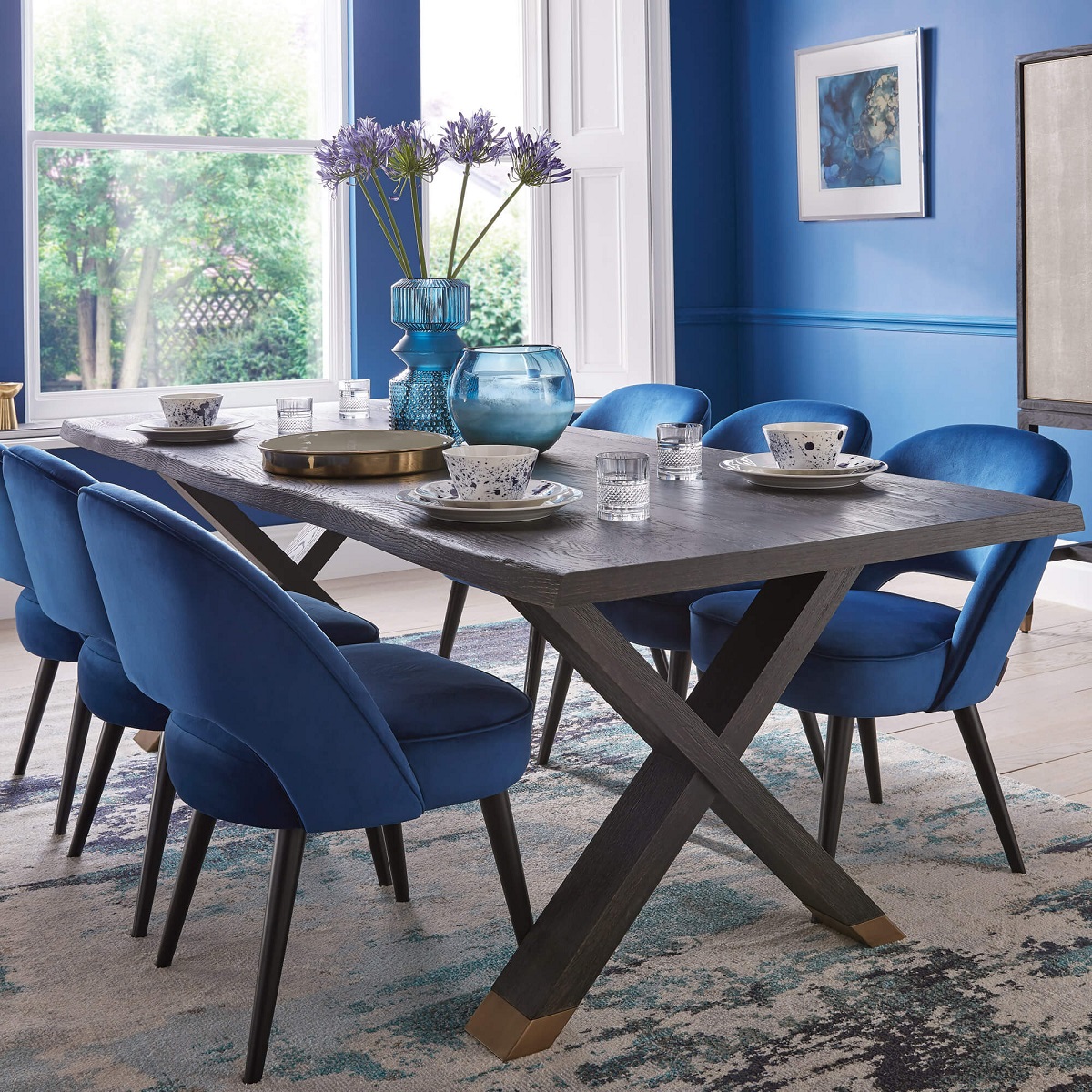 arredare la cucina con il bluette sedie imbottite