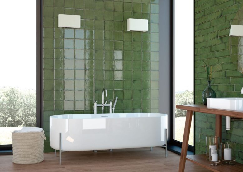 pareti-verde-oliva-bagno