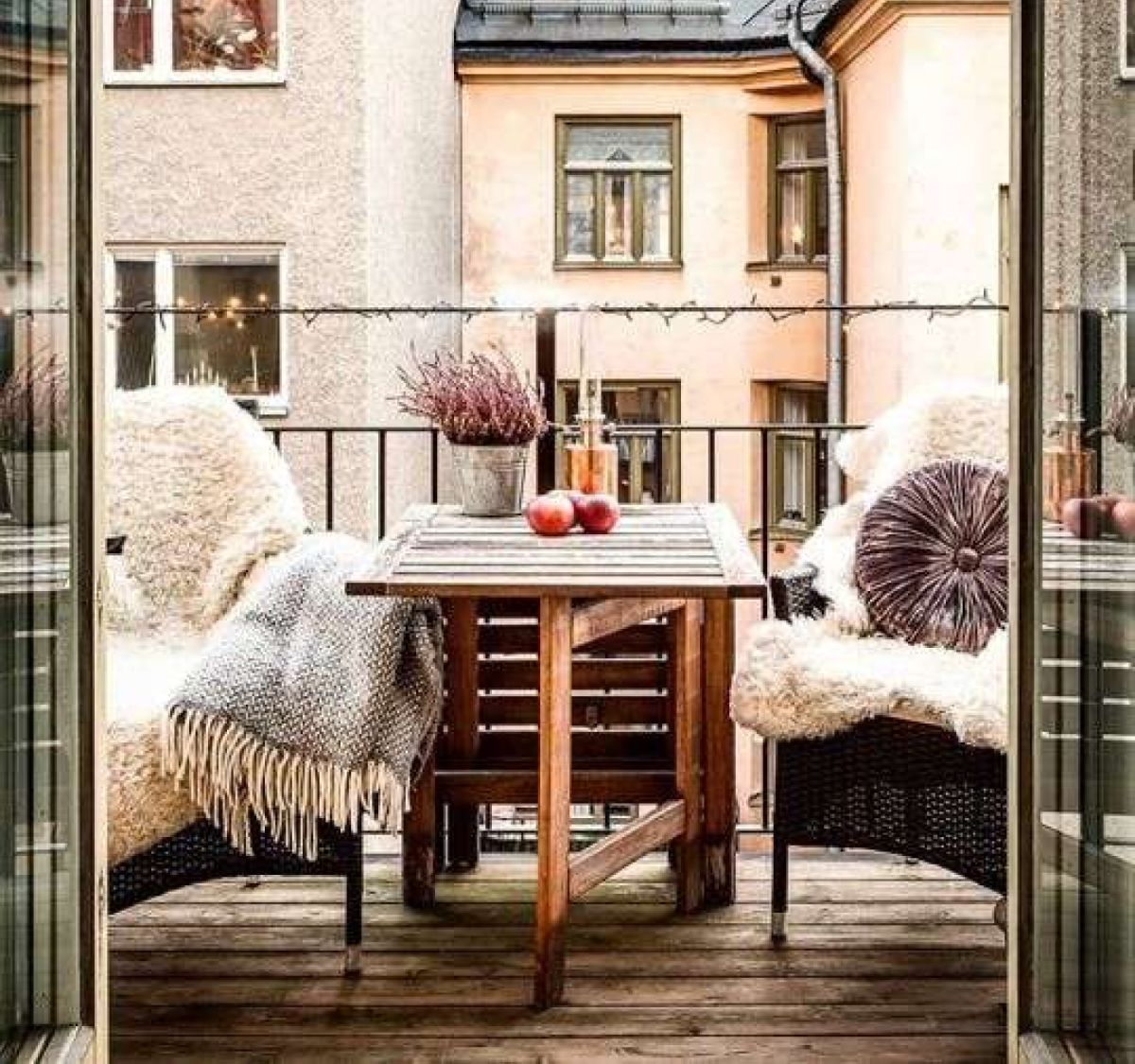 10 idee e foto per abbellire il terrazzo in inverno 7