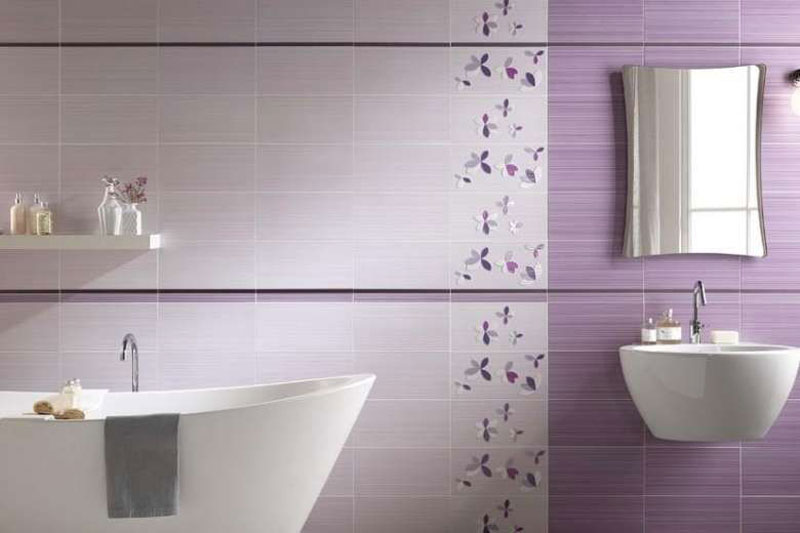 Pareti del bagno color lilla: 10 idee e foto