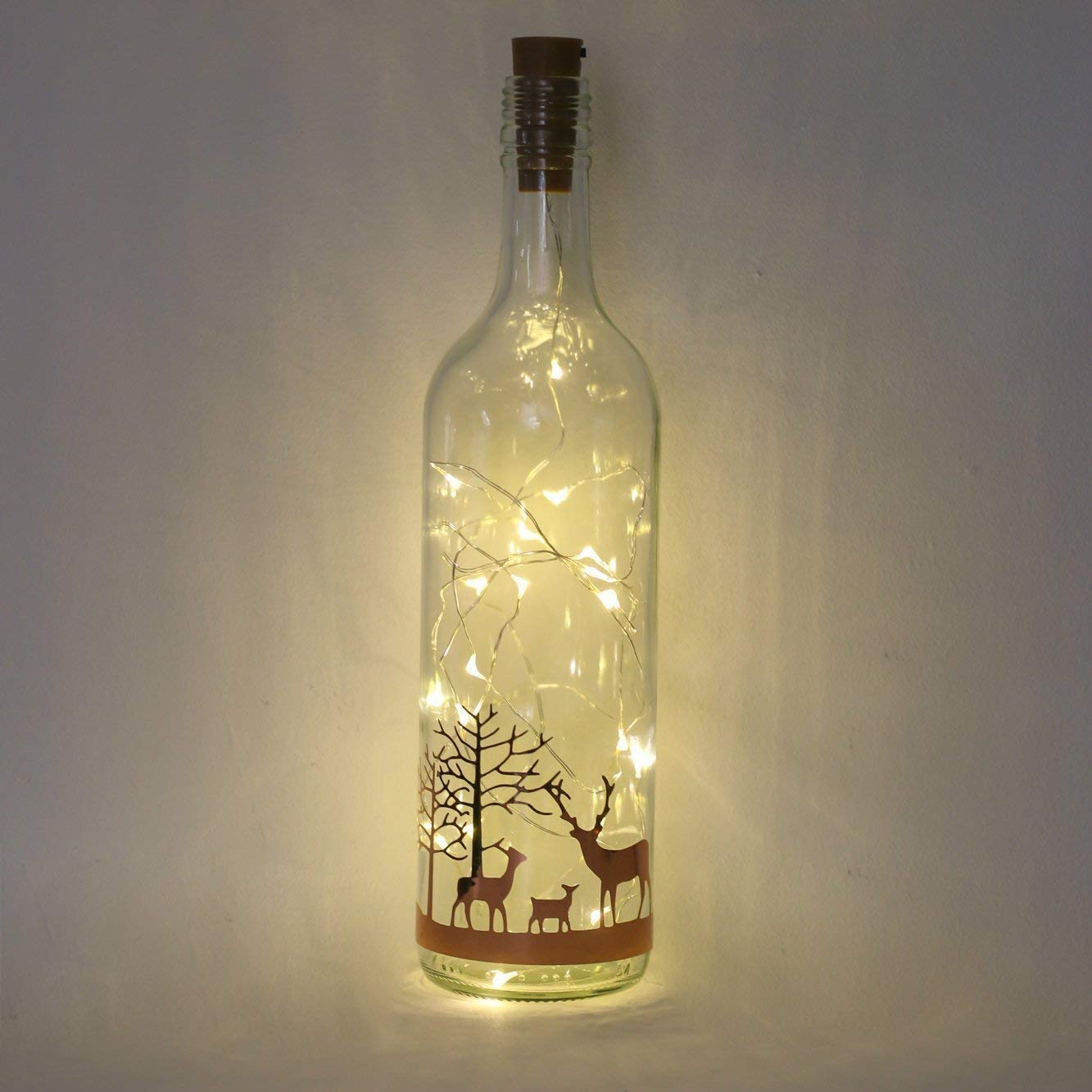 Boxer Gifts Bottiglia Luminosa In Vetro Con LED | Con Frase Per La Zia E Etichetta Regalo | Luce Stellata