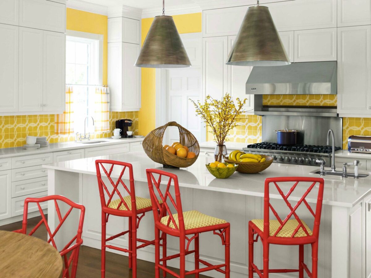 pareti cucina color mango: 10 idee e foto