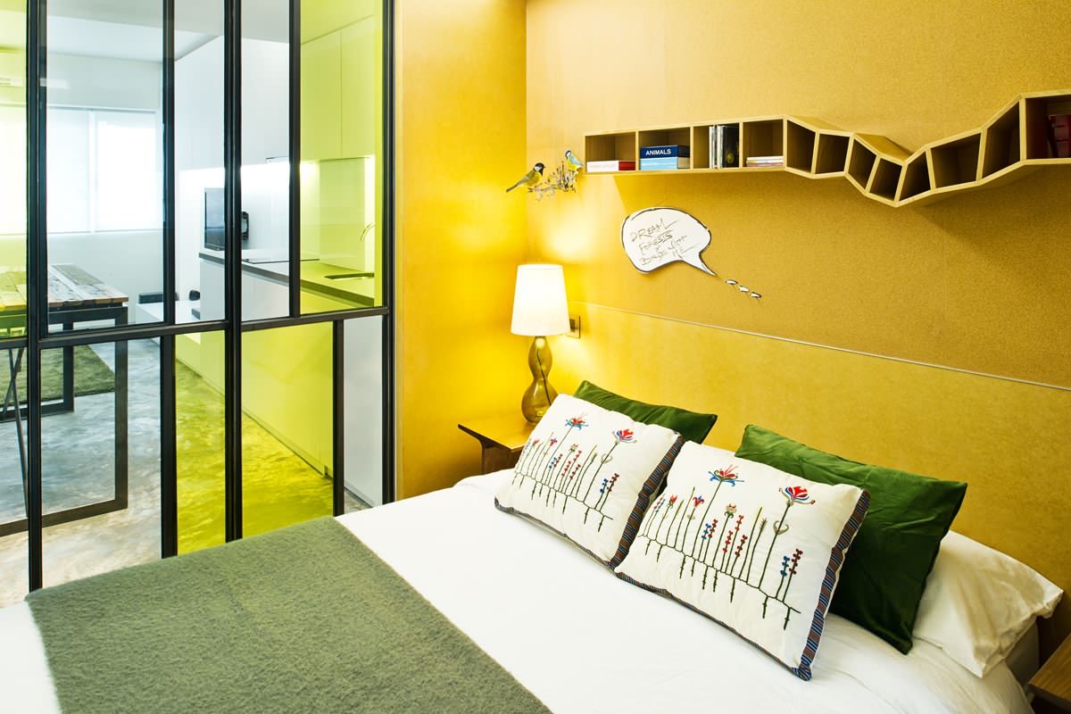 Camera da letto pareti color giallo curry: 10 idee e foto