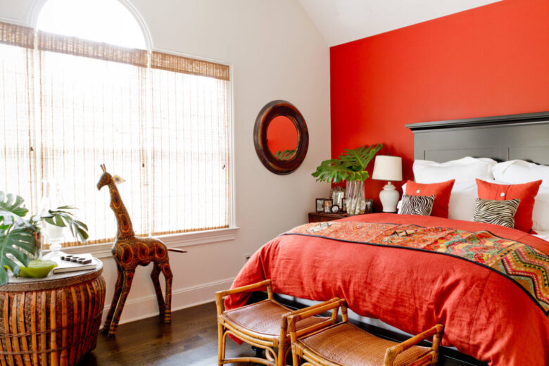 Camera da letto pareti color granata: 10 idee e foto