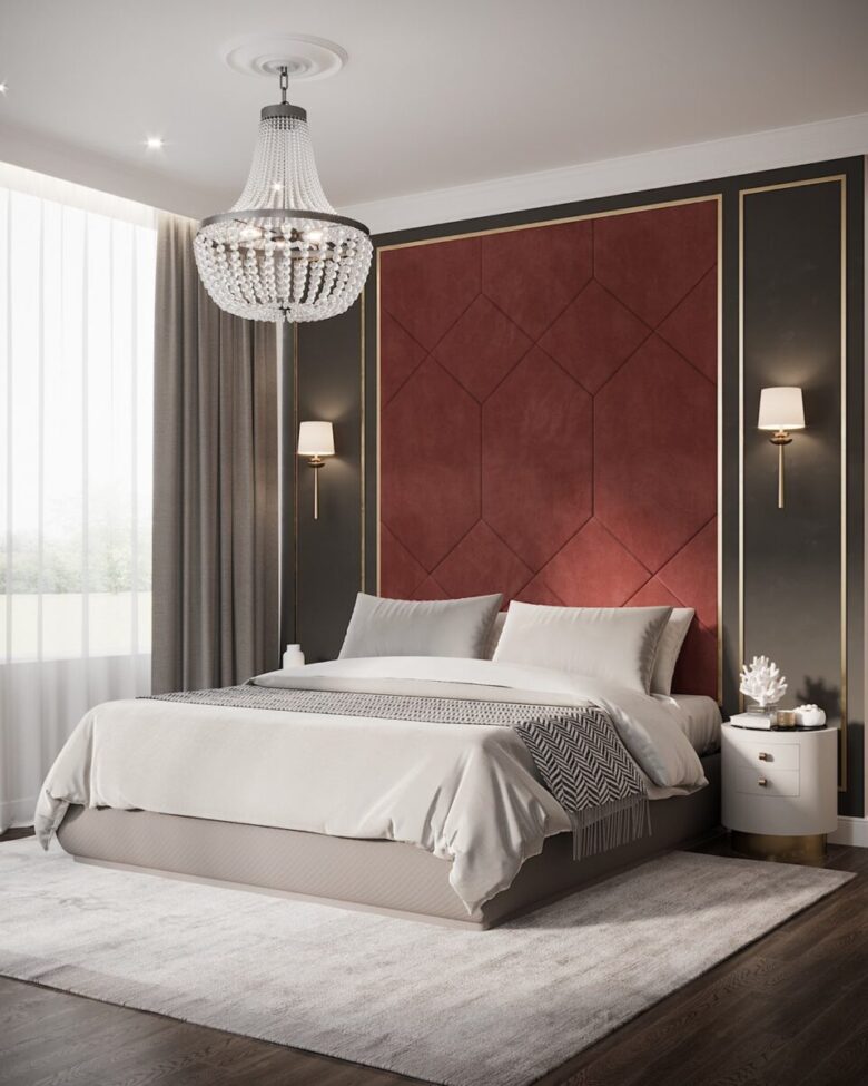 Camera da letto pareti color granata: 10 idee e foto