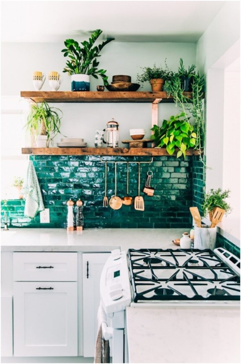 Cucina pareti color giada: 10 idee e foto
