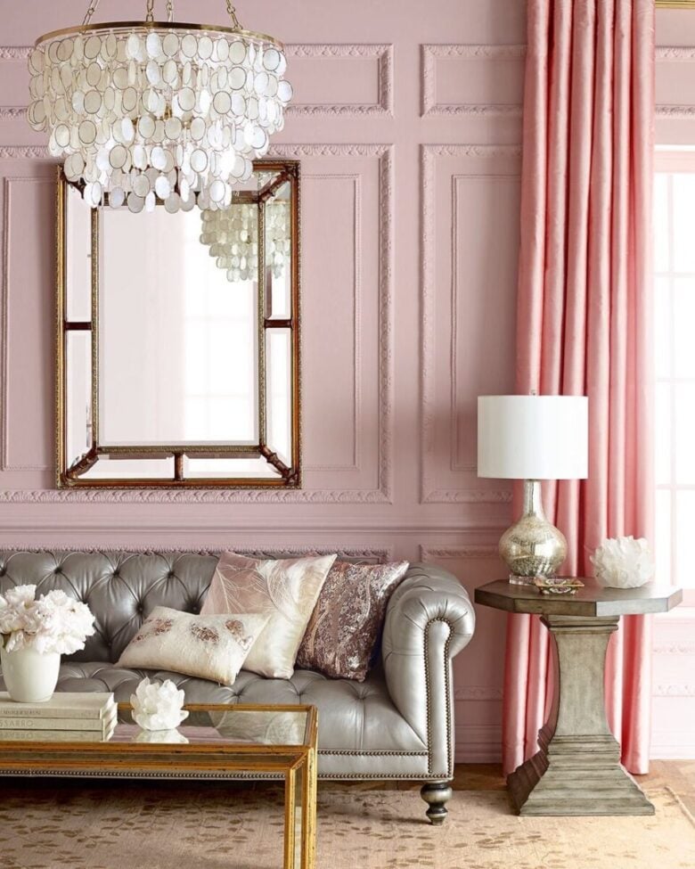 Soggiorno pareti color rosa antico: 10 idee e foto