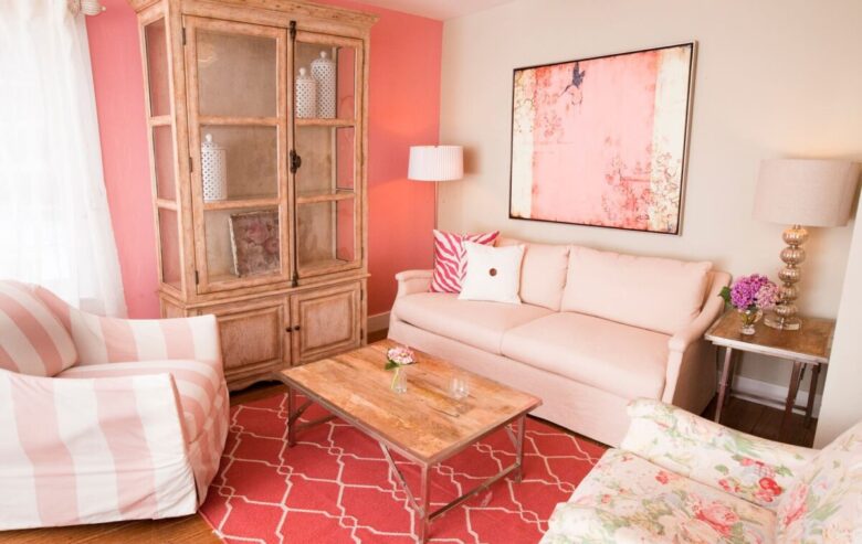 Soggiorno pareti color rosa antico: 10 idee e foto