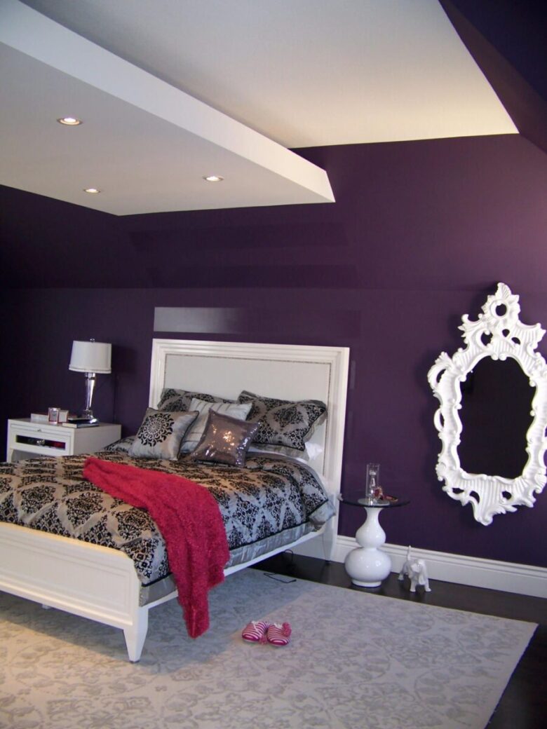Camera da letto pareti color melanzana: 10 idee e foto