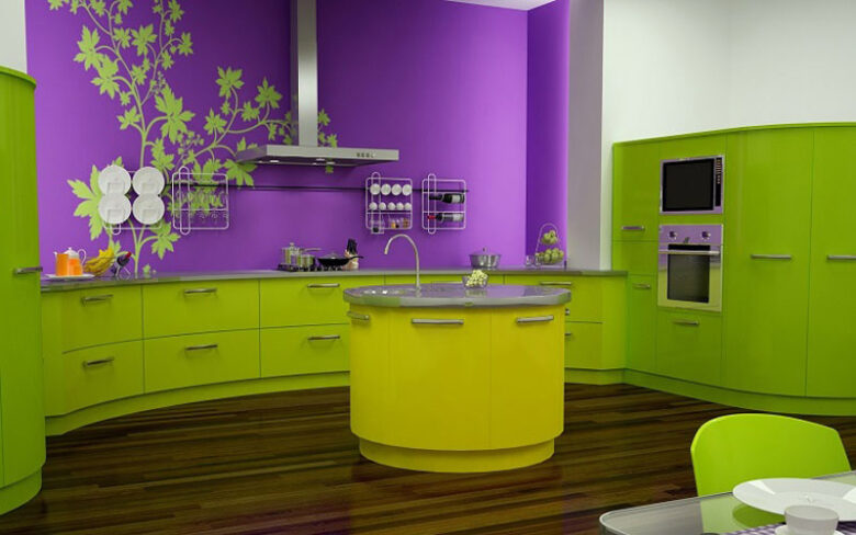 Pareti della cucina color melanzana: 10 idee e foto