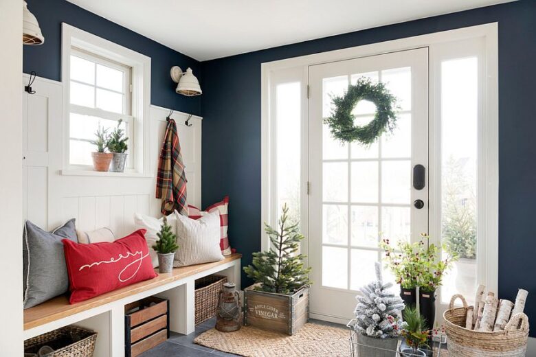 Decorare ingresso casa per l&#8217;inverno, 10 idee e foto