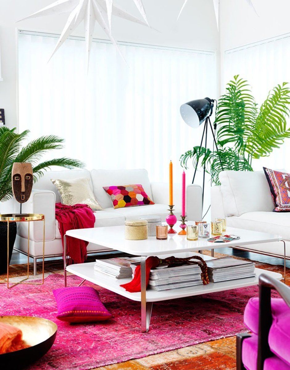 10 idee e foto di fucsia per il soggiorno