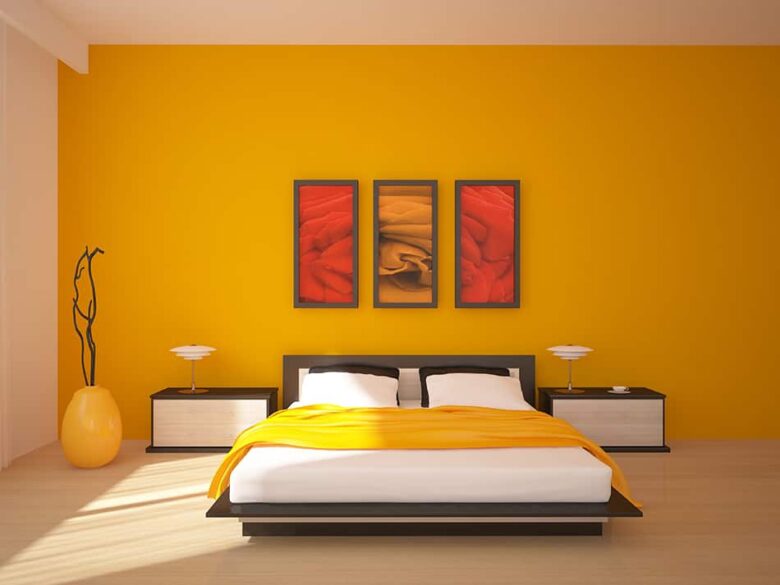 Camera da letto pareti color ambra: 10 idee e foto