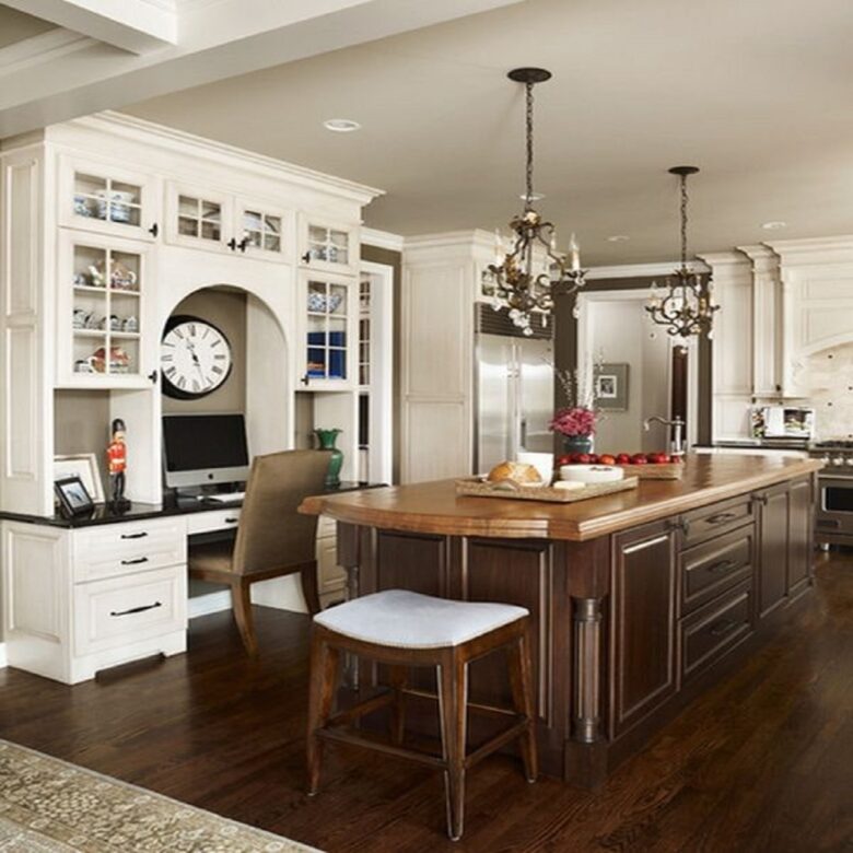 Progetto di cucina/ufficio in casa: 10 idee e foto