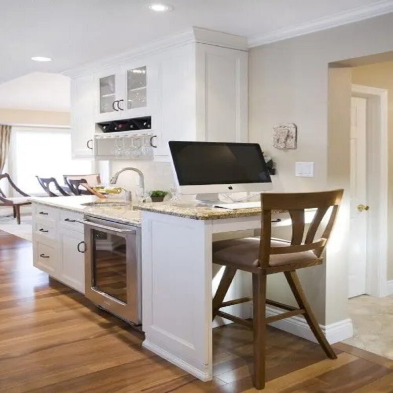 Progetto di cucina/ufficio in casa: 10 idee e foto