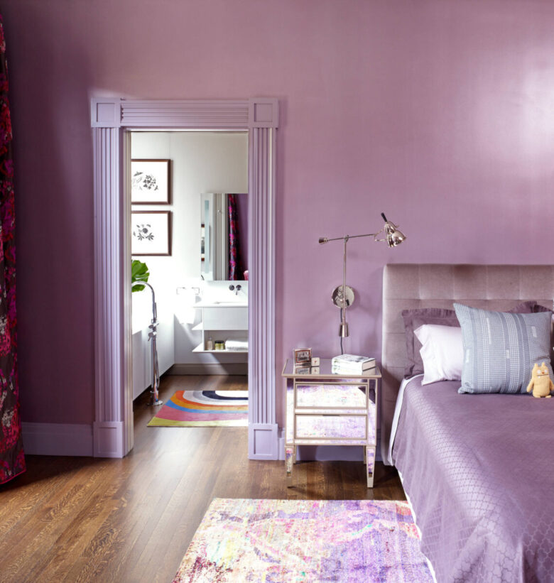Pareti camera da letto color ametista: 8 idee e foto