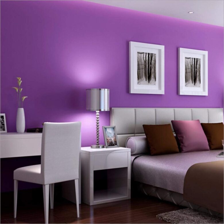 Pareti camera da letto color ametista: 8 idee e foto