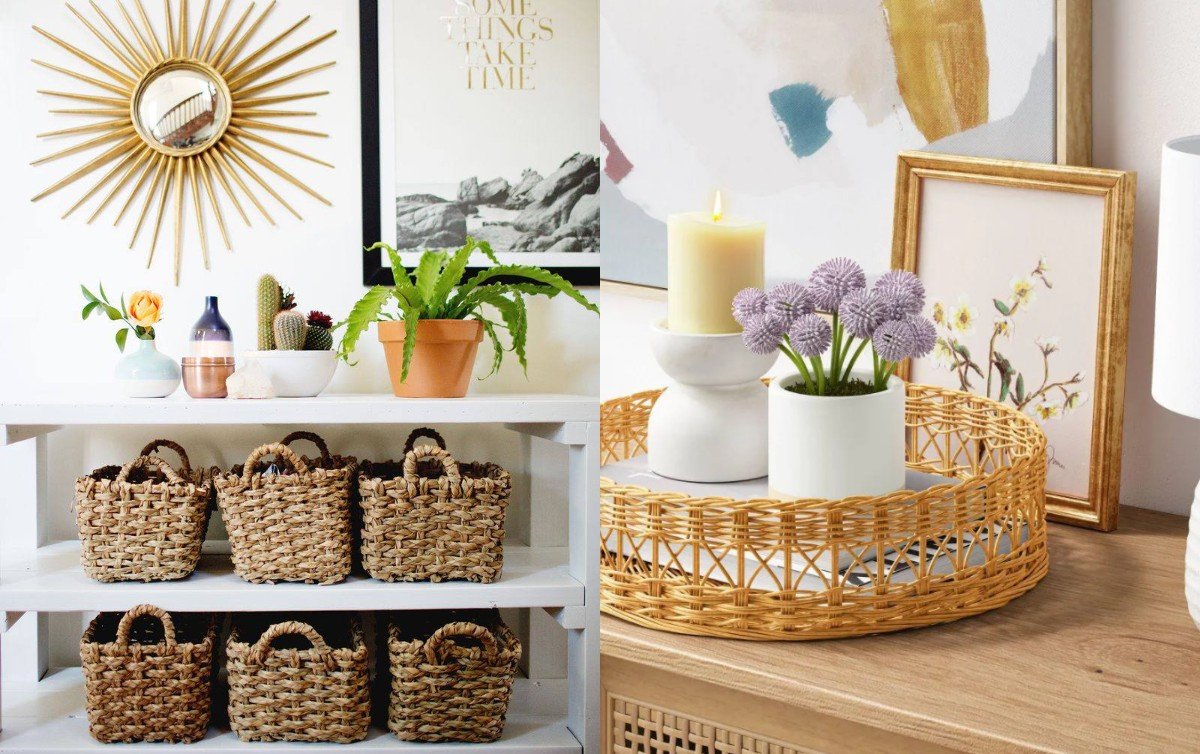 vassoi rattan arredo