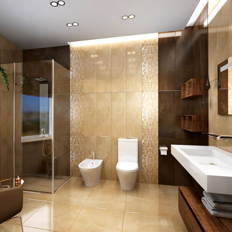 Bagno pareti color mogano: 10 idee e foto