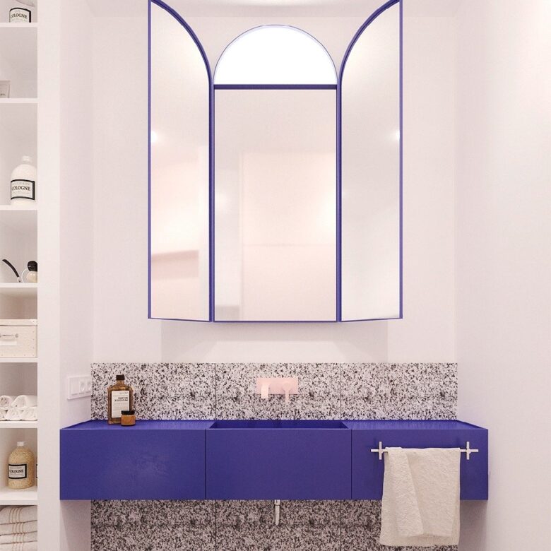 10 idee e foto di blu Klein per il bagno