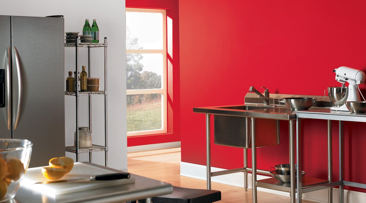 Pareti cucina color carminio: 5 nuovissime idee e foto