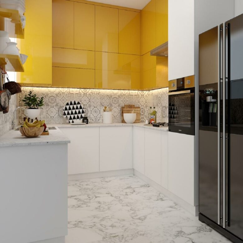Pareti cucina color giallo segnale: 10 nuovissime idee e foto