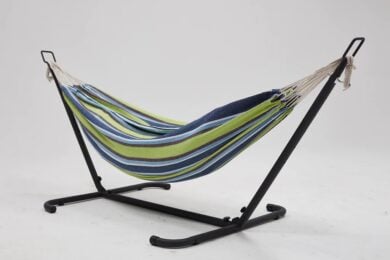 Amaca A Rete Mondo Viro, Con Assi In Legno, Per Giardino E Veranda, Portata 150 Kg, Dimensioni 150x200 Cm