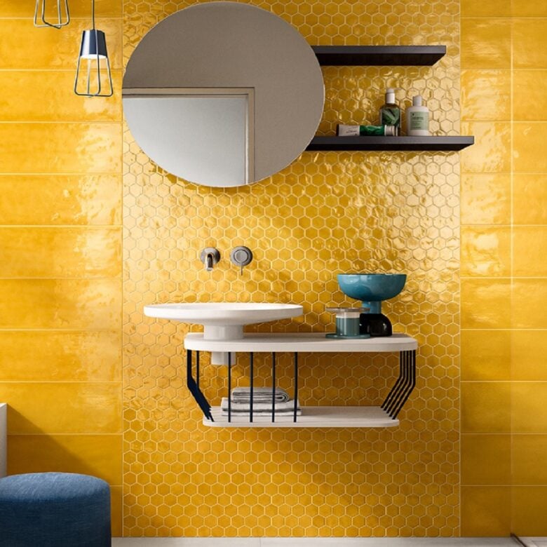 Bagno pareti color ambra: 10 idee e foto