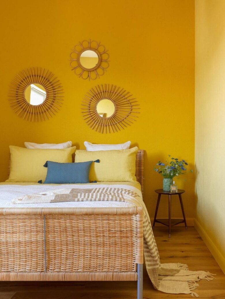 Pareti camera da letto color giallo curry: 8 idee e foto innovative Pareti camera da letto color giallo curry: 8 idee e foto innovative