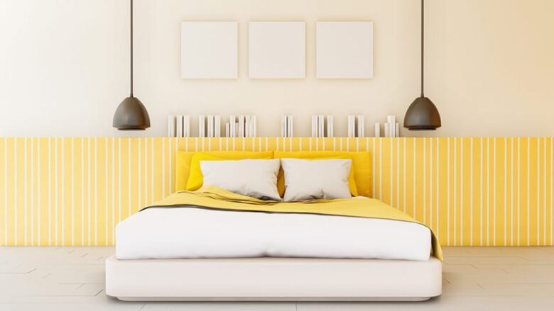 Pareti color giallo miele