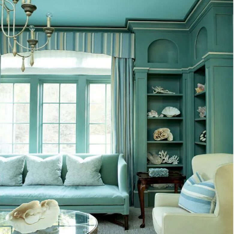 Pareti soggiorno color ciano: 8 idee e foto rivoluzionarie Pareti soggiorno color ciano: 8 idee e foto rivoluzionarie