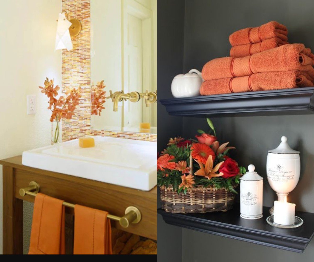 arredo bagno autunno asciugamani arancioni idea arredo bagno autunno asciugamani arancioni idea