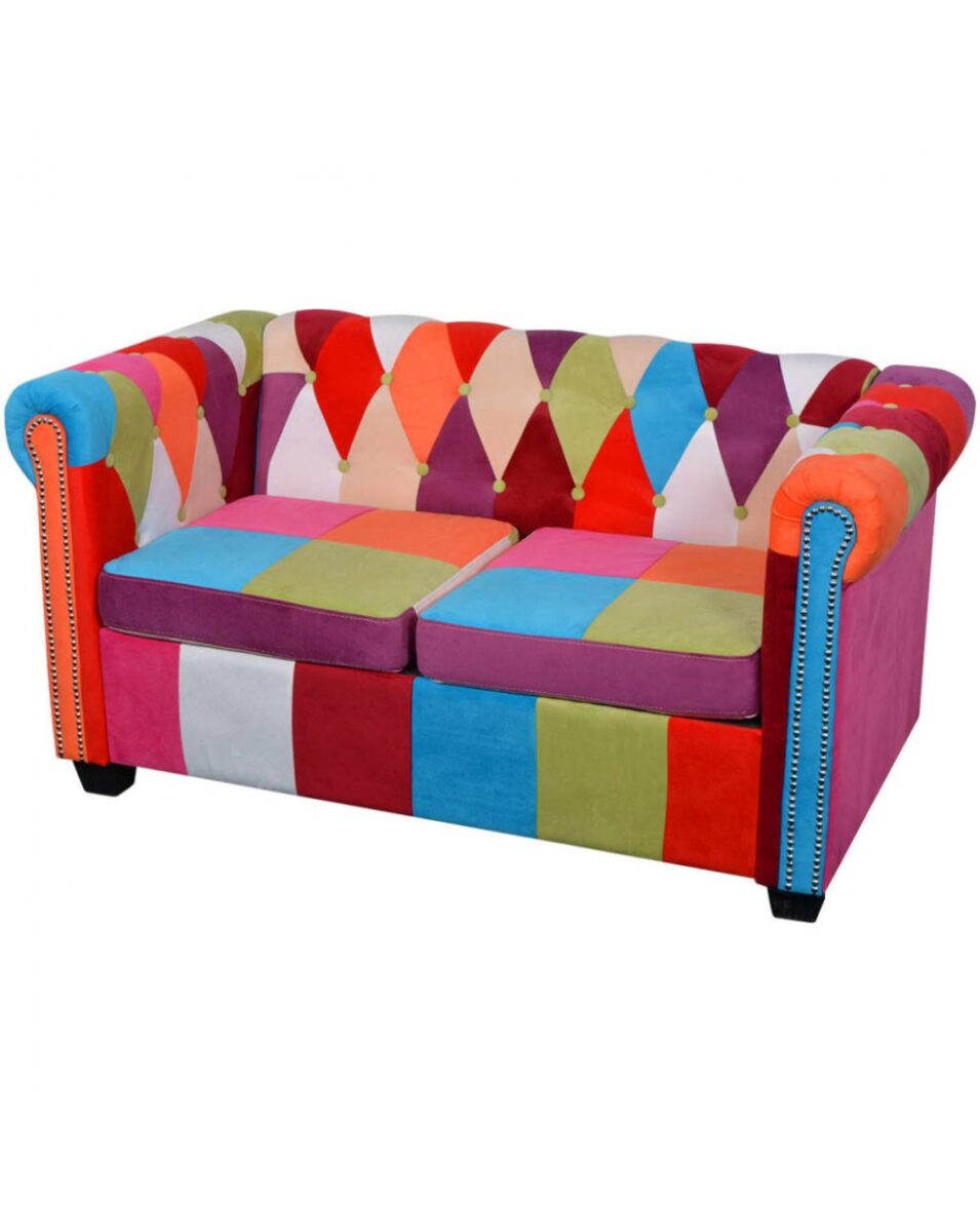 Chesterfield Divano a 2 posti in tessuto Chesterfield Divano a 2 posti in tessuto