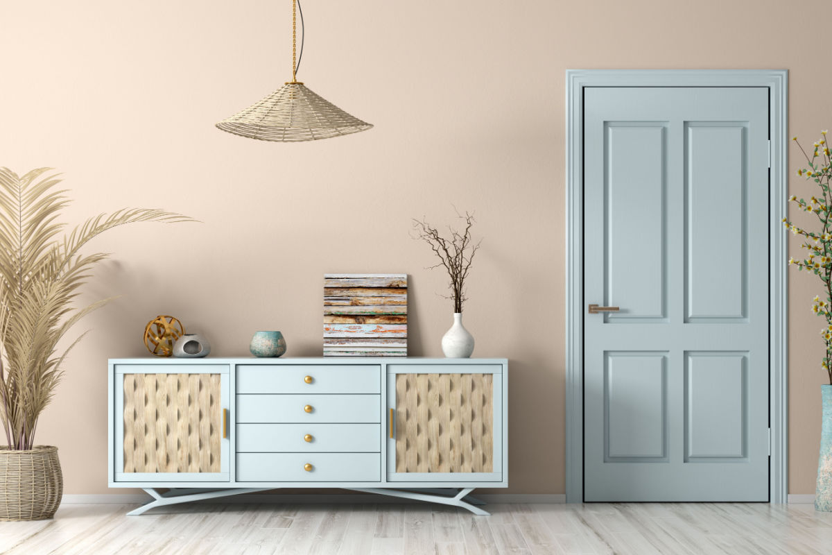 Ingresso con pareti beige Ingresso con pareti beige
