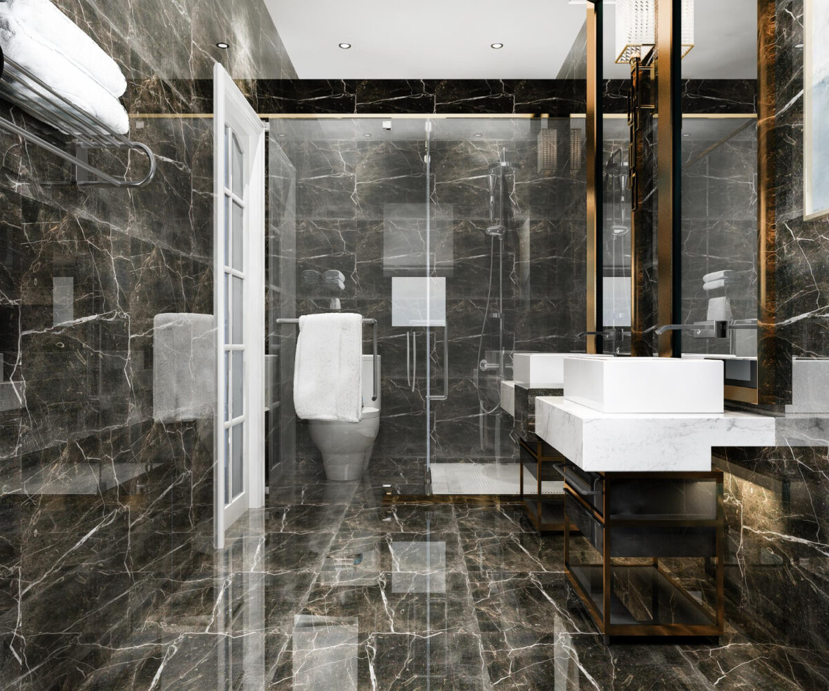 Bagno in marmo nero Bagno in marmo nero