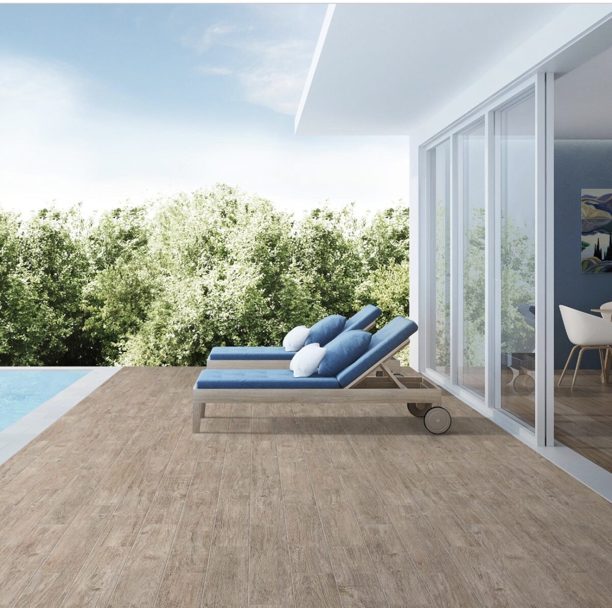 Piastrella da pavimento Resort Nut per esterno, 15.6x60.6 cm sp. 8 mm effetto legno tortora Piastrella da pavimento Resort Nut per esterno, 15.6x60.6 cm sp. 8 mm effetto legno tortora
